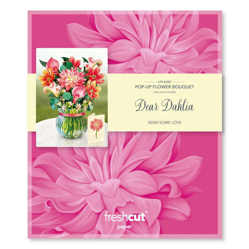 Dear Dahlia Pop - up Greeting Card - Lemon And Lavender Toronto