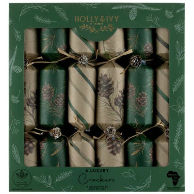 Deluxe Pinecone Christmas Crackers - Box of 6 - Lemon And Lavender Toronto