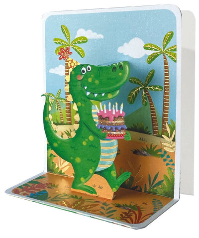 Dinosaur Pop - up Small 3D Card - Lemon And Lavender Toronto