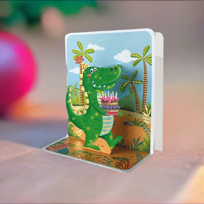 Dinosaur Pop - up Small 3D Card - Lemon And Lavender Toronto