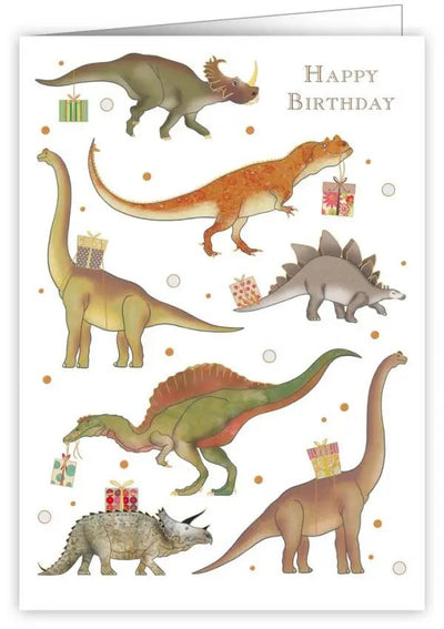 Dinosaur Themed Birthday Greeting Card - Lemon And Lavender Toronto