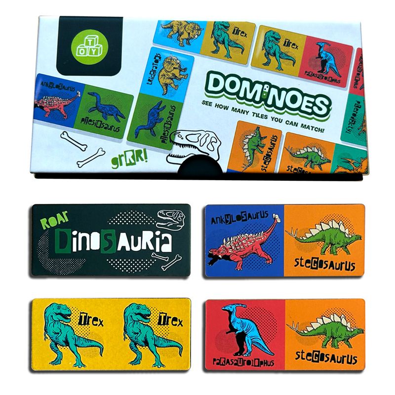 Dinosauria Kids Dominoes Set - Lemon And Lavender Toronto