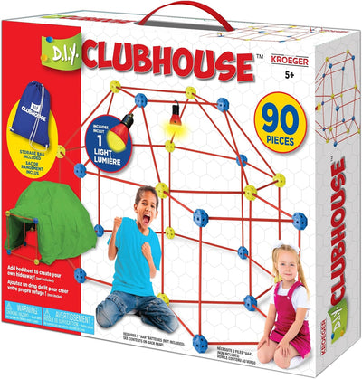 D.I.Y. CLUBHOUSE Fort Building Kit - 90 Pieces | Educational Learning Toy for Creative Minds, STEM Building Toy, for Kids 4+ - Lemon And Lavender Toronto