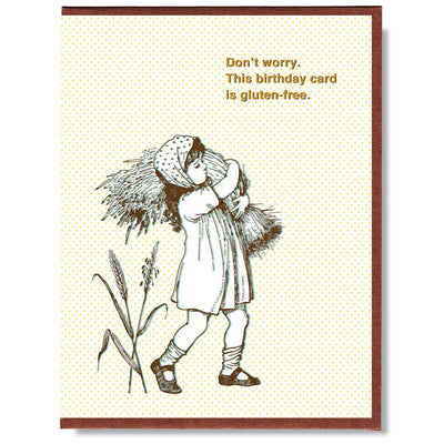 Don't Worry, This Birthday Card is Gluten - Free Birthday Card - Lemon And Lavender Toronto