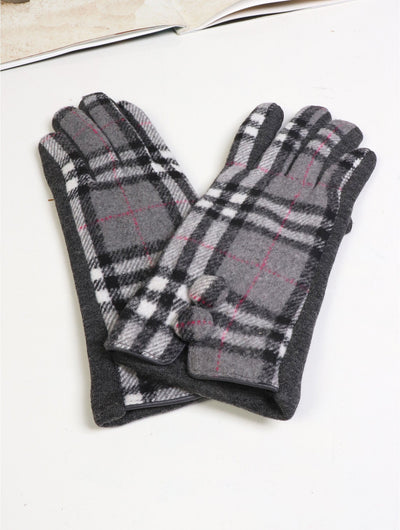 Double Buttoned Plaid Touch Screen Glove (Copy) - Lemon And Lavender Toronto