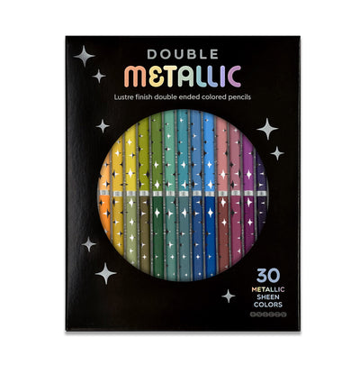 Double Metallic Dual Ended Colored Pencils - Lemon And Lavender Toronto