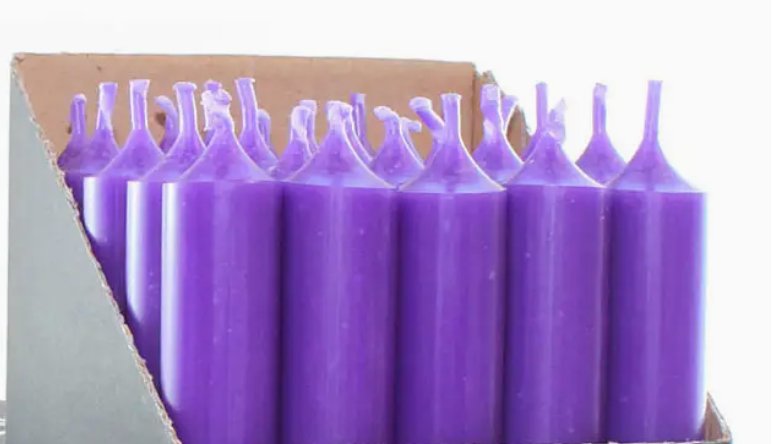 Dripless Taper Candle - Violet - Lemon And Lavender Toronto