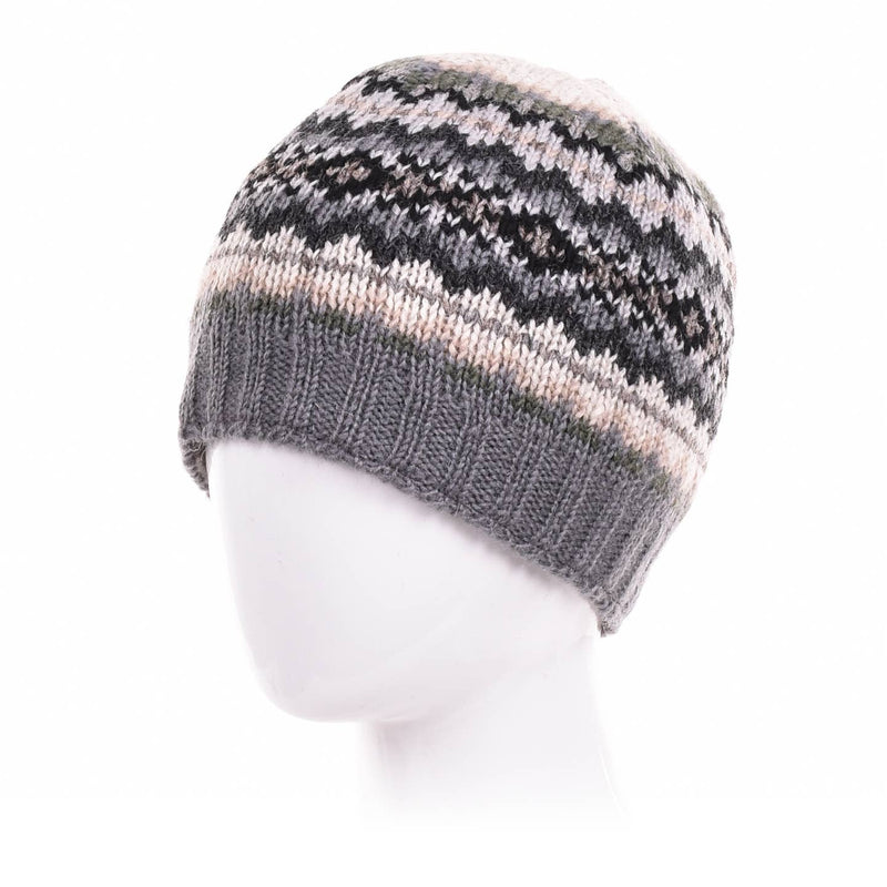 Lost Horizons Canada - Lincoln Wool Beanie Hat with Nordic Pattern