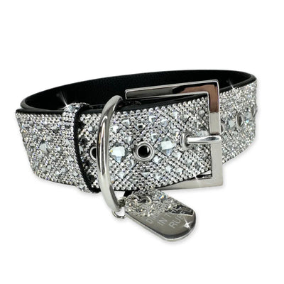 Diamond in the Ruff SILVER - Dog Collar & Leash  ( Sold Individually)