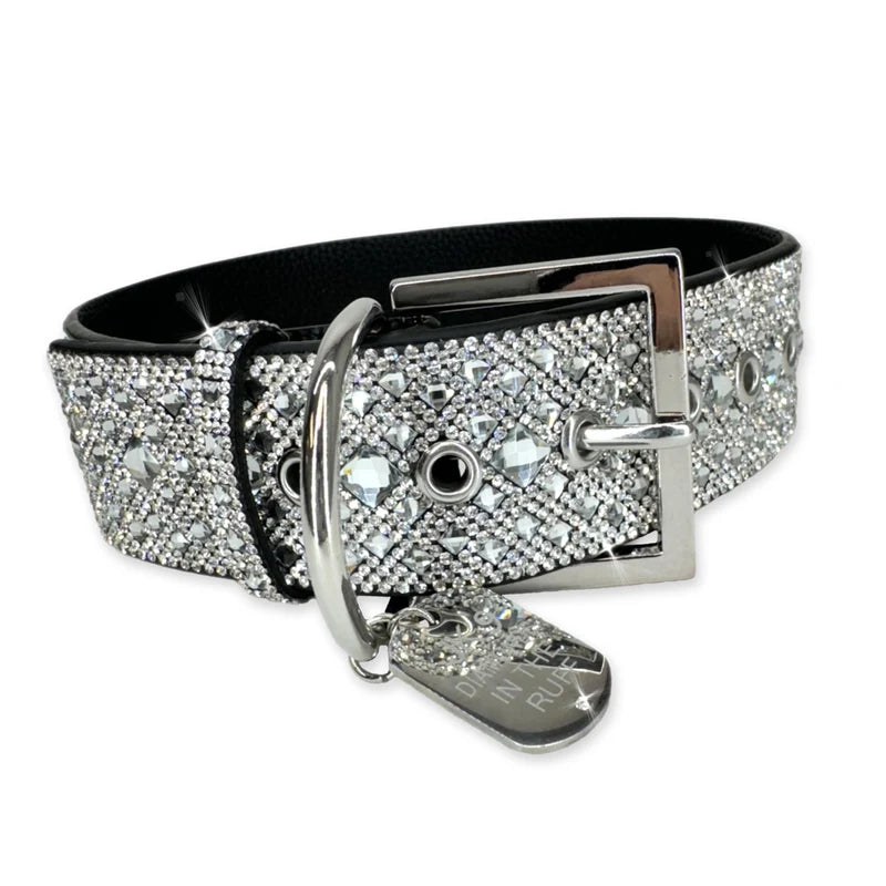 Diamond in the Ruff SILVER - Dog Collar & Leash  ( Sold Individually)