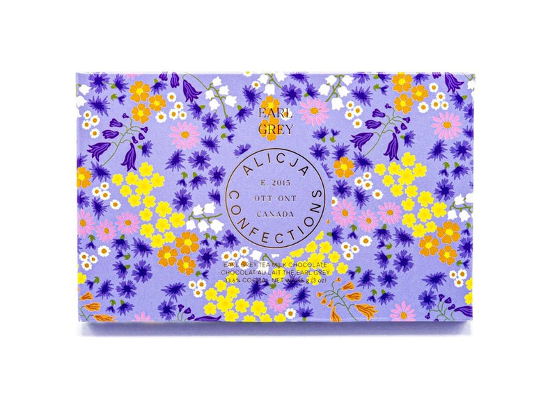 Earl Grey Milk Postcard Chocolate Bar - Lemon And Lavender Toronto