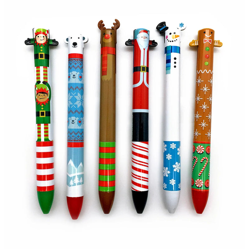"Twice As Nice" 2 Color Christmas Holiday Click Pen