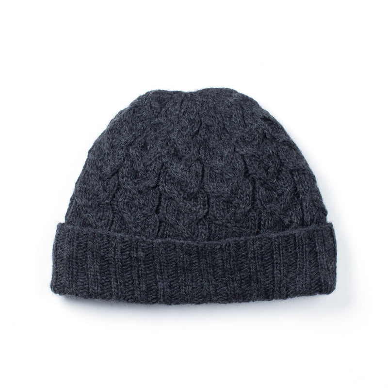 Lost Horizons Canada - Churchill Wool Hat – Textured Cable Knit Beanie