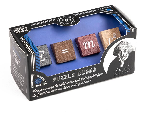 Einstein Mini Wooden Puzzle Equation Cube - Lemon And Lavender Toronto