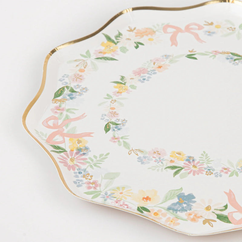 Elegant Floral Side Plates - Lemon And Lavender Toronto