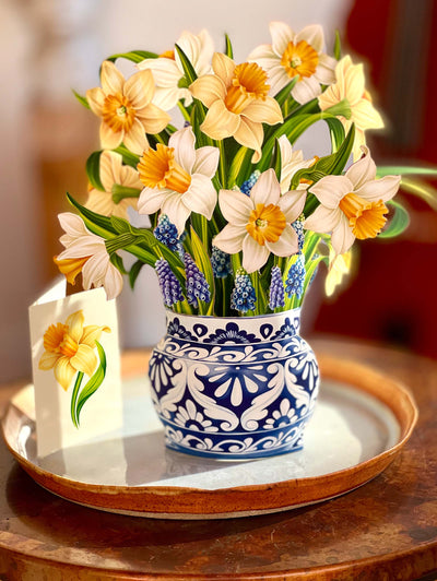 English Daffodils Pop - up Greeting Card - Lemon And Lavender Toronto