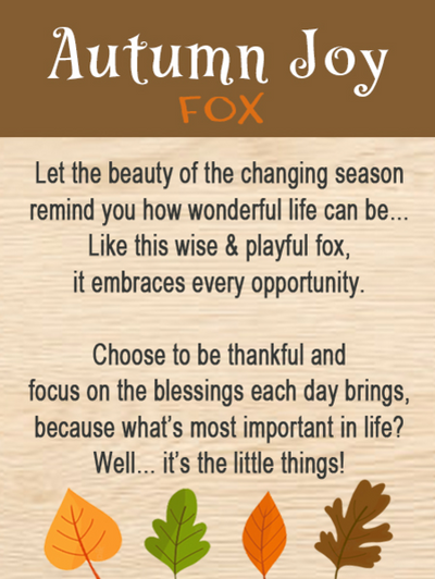 Autumn Joy Fox Charm