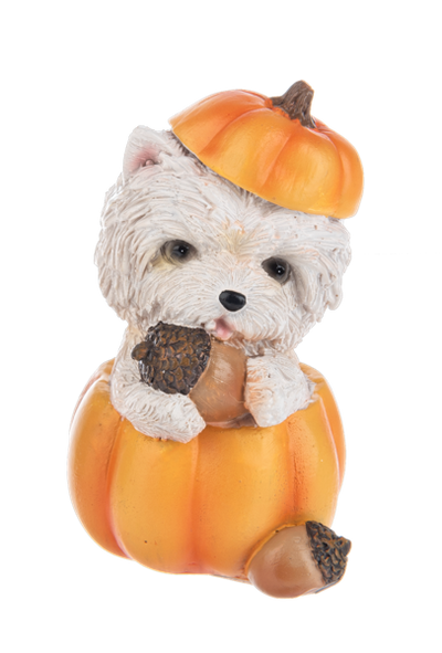 Autumn Harvest Puppy Figurine