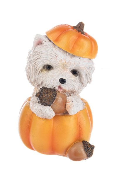 Autumn Harvest Puppy Figurine