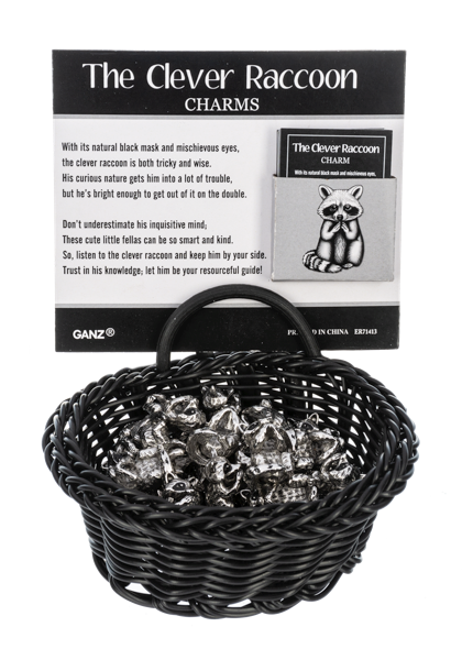 The Clever Raccoon Charm