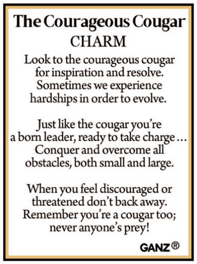 The Courageous Cougar Charm