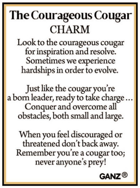 The Courageous Cougar Charm