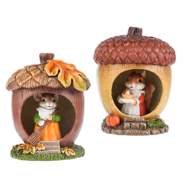 Panoramic Acorn Figurine