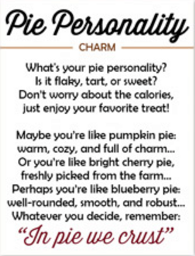 Pie Personality Charm