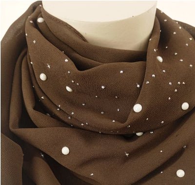 Espresso Pearl Scarf - Jacqueline Kent - Lemon And Lavender Toronto