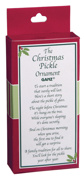 Christmas Pickle Ornament In Window Gift Box