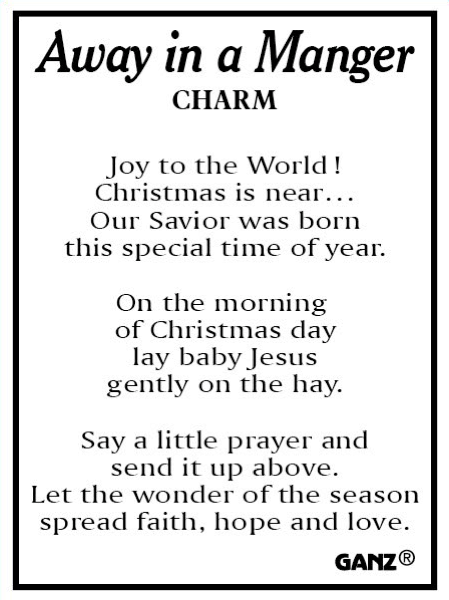 Away in a Manger Charm