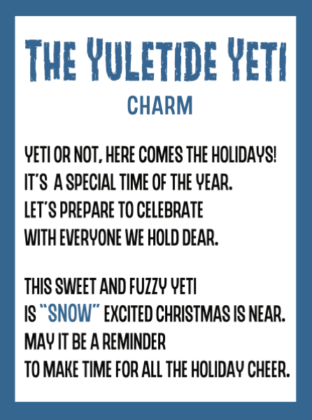 Yuletide Yeti Charm