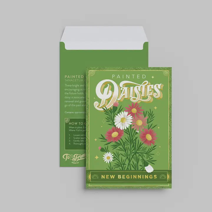 Painted Daisies (New Beginnings) - Floriography Seed Packet