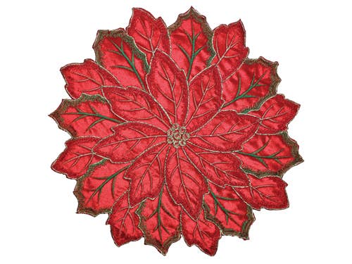 Velvet Red Poinsettia Placemat