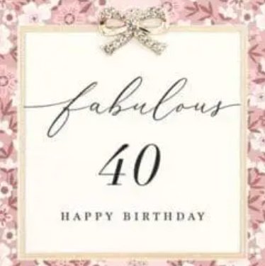 Fabulous 40 Birthday Card - Lemon And Lavender Toronto