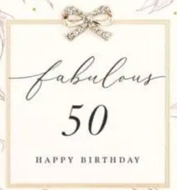 Fabulous 50 Birthday Card - Lemon And Lavender Toronto