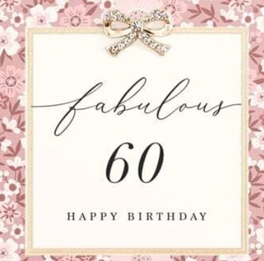 Fabulous 60 Birthday Card - Lemon And Lavender Toronto