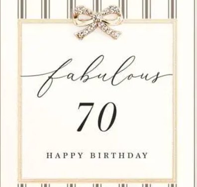 Fabulous 70 Birthday Card - Lemon And Lavender Toronto