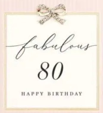 Fabulous 80 Birthday Card - Lemon And Lavender Toronto