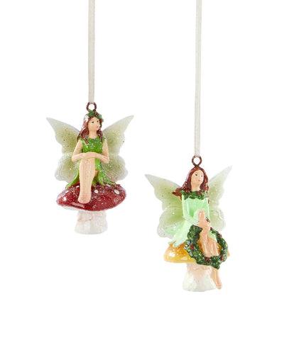 Fairy with Mushroom Ornament - Lemon And Lavender Toronto