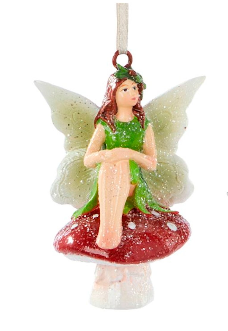 Fairy with Mushroom Ornament - Lemon And Lavender Toronto