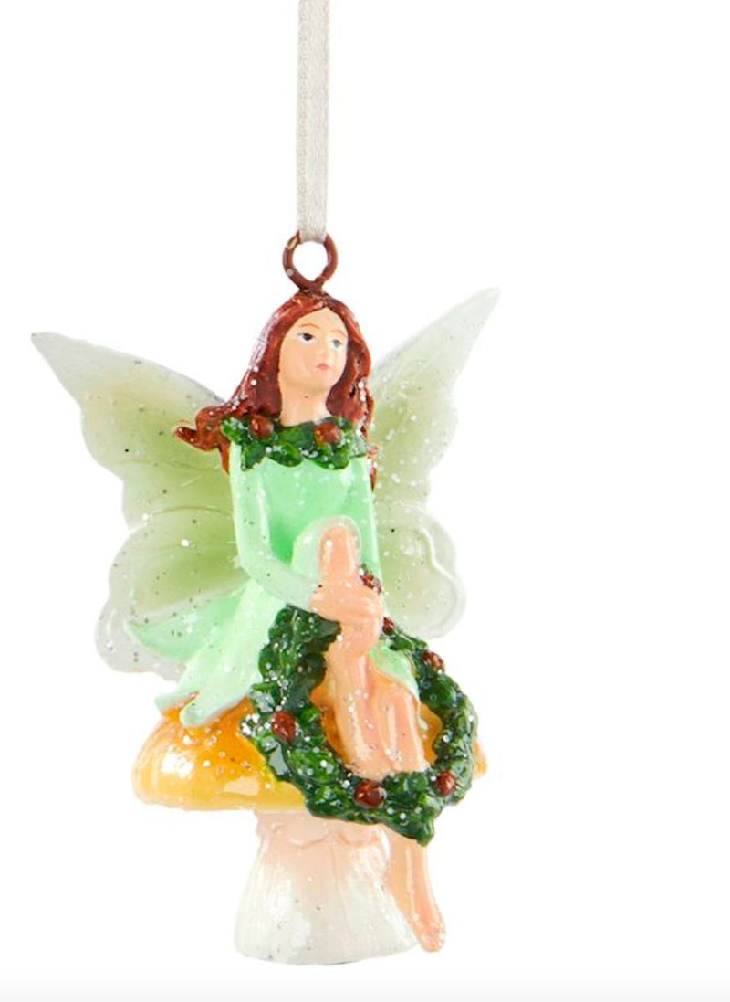 Fairy with Mushroom Ornament - Lemon And Lavender Toronto