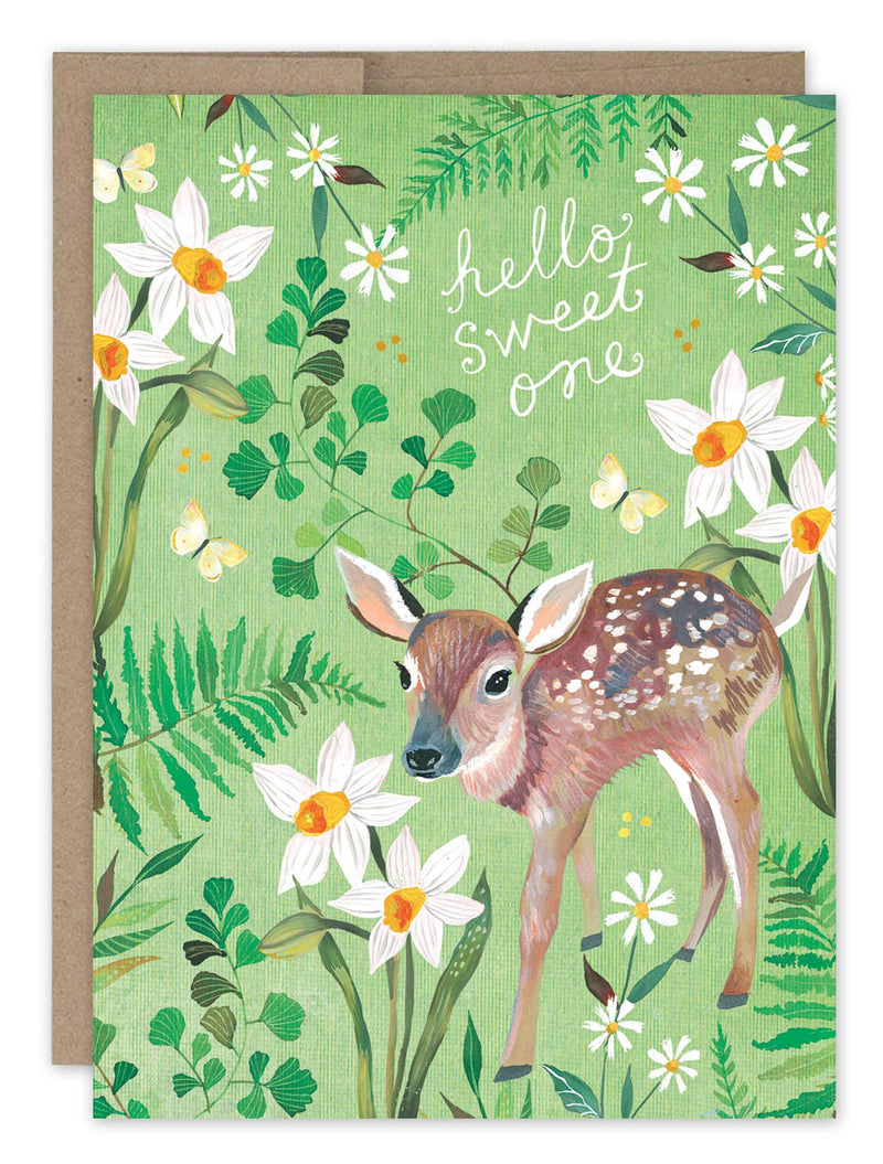 Fawn New Baby Card - Lemon And Lavender Toronto