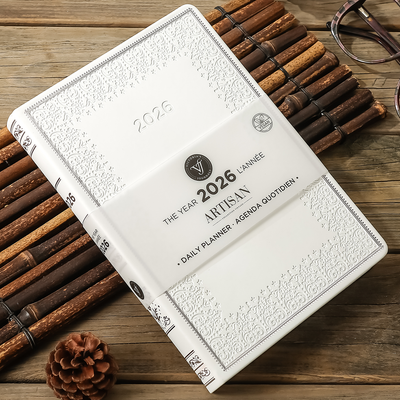 2026 White Artisan Daily Planner