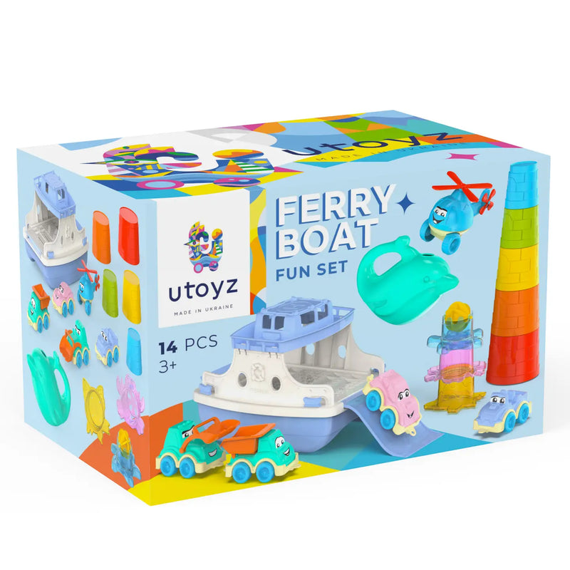 Ferry Fun & Friends | Baby and Toddlers Bath Toys Set - Made in Ukraine