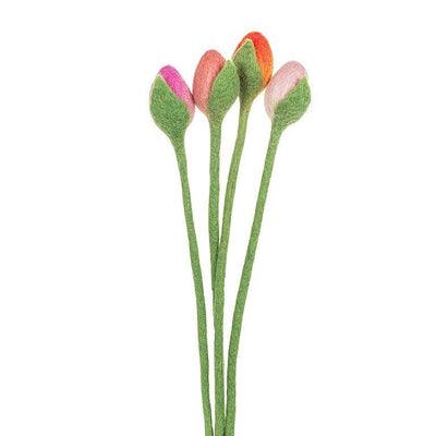 Felt Tulip Stem with Leaf - Lemon And Lavender Toronto