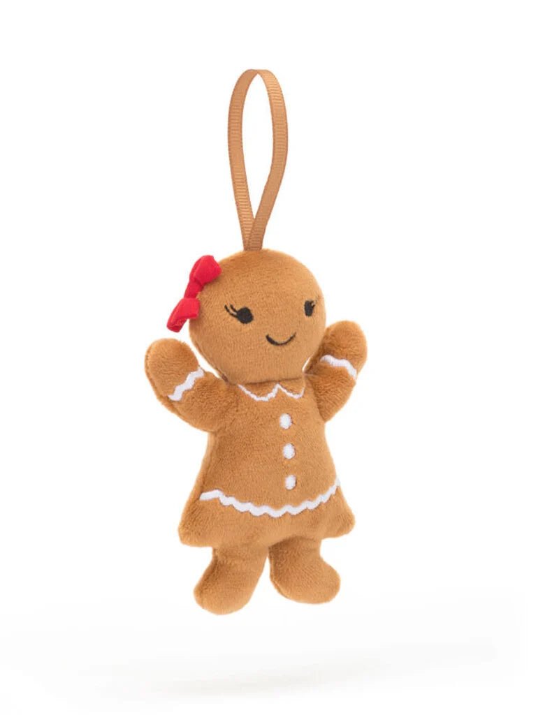 Festive Folly Gingerbread Ruby Ornament - Jellycat - Lemon And Lavender Toronto