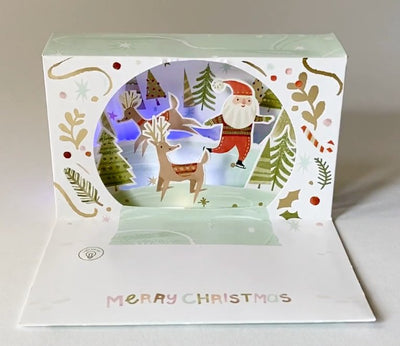 Festive Gnome Snow Globe - Light Up💡Holiday Card - Lemon And Lavender Toronto