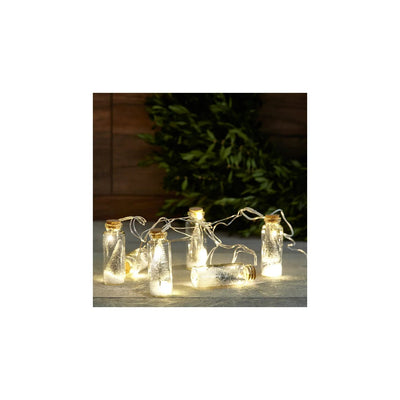 Festive Tree LED Glass Jar String Lights Silver - Lemon And Lavender Toronto