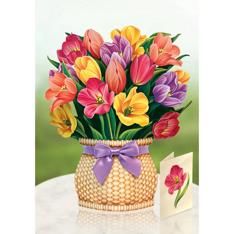 Festive Tulips Pop - up Greeting Card - Lemon And Lavender Toronto